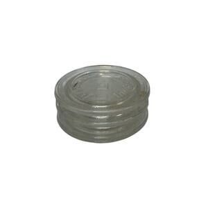 Jeanette Glass Mason Jar Lid Insert Clear 2.5" Set of 3!